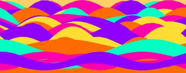 Renkli soyut dalgalar, sanatsal ve yaratıcı projeler için mükemmel, dinamik ve canlı bir şablon oluşturur..