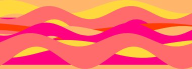 Dinamik ve renkli soyut dalga deseni canlı eğrileri ve yaratıcı enerjiyi vurguluyor..