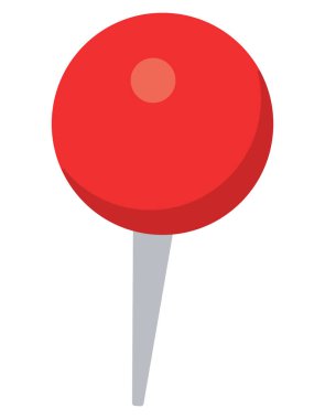 Beyaz arkaplanda kırmızı itme simgesi tasarımı.