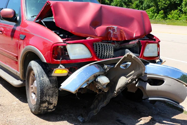 Car Hit Telephone Pole — Stock Photo, Image