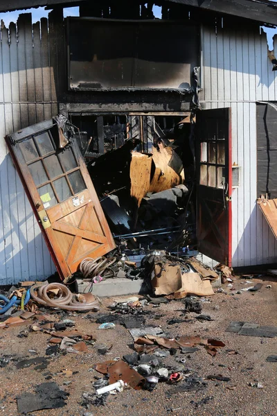 Commercial Building Fire Stock Picture