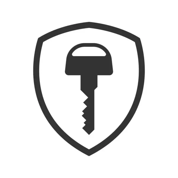 Vektor Zabezpečení Hesla Zámku Štítu Klíče — Stockový vektor