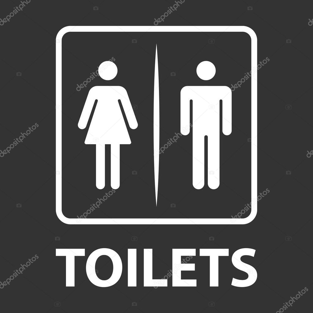 Male and female toilet sign illustration