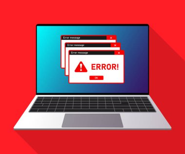 Pencere işletim sistemi hatası uyarısı. Görüntü