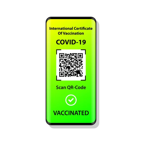 Passaporte Vacina Documento Imunidade Covid Certificado Vacinação Desbloquear Mundo Para —  Vetores de Stock
