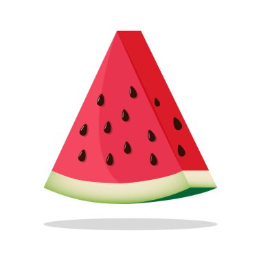 Taze ve sulu karpuz dilimi çizim vektörü