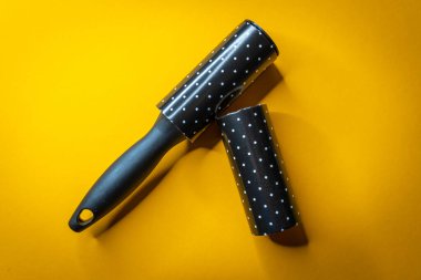 Lint rulo yepyeni kumaş kumaşlar daha temiz sarı arkaplan