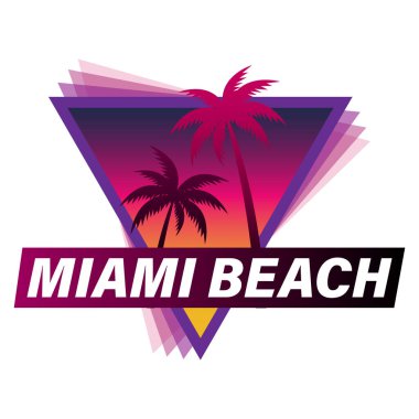 Miami sahili düzenlenebilir vektör mesaj efekti. Gece teknolojisi etkinliği için uygun