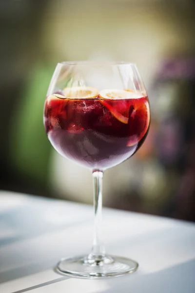 red wine sangria spanish drink glass