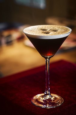 Espresso kahve martini kokteyl içki çubuk