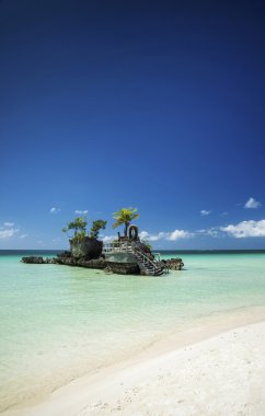 main beach of tropical paradise boracay island philippines clipart