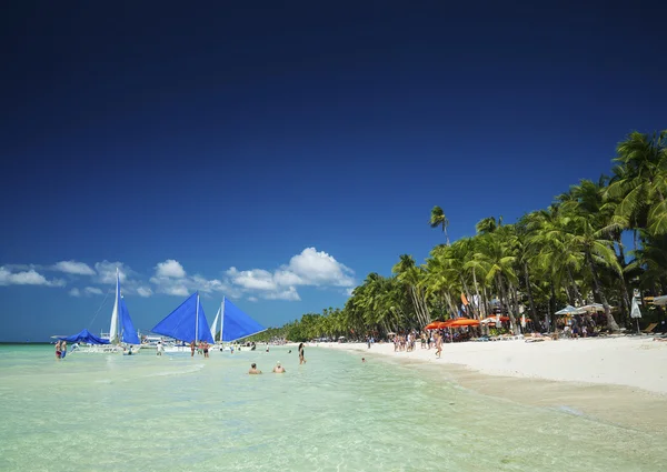 Stora stranden av tropiska paradise boracay island Filippinerna — Stockfoto