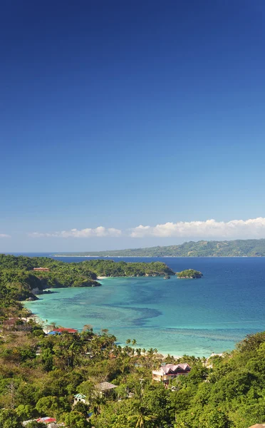 Północno wschodnim wybrzeżu krajobrazu wyspy boracay w Filipiny — Zdjęcie stockowe