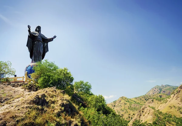 Cristo rei jesus statue landmark dili east timor — Stock Photo, Image