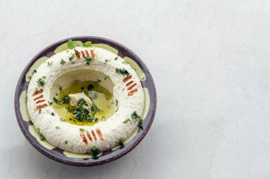 Orta Doğu humus houmous nohut starter aperatif yiyecek se daldırma