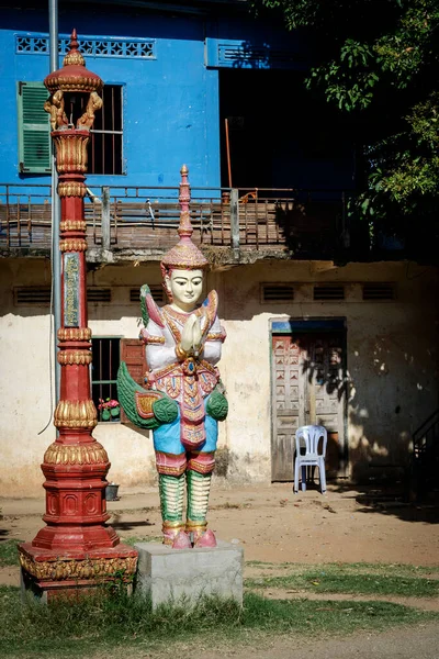 Estatua Khmer Religiosa Budista Aire Libre Wat Svay Andet Unesco — Foto de Stock