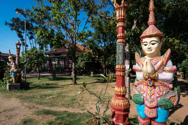 Estatua Khmer Religiosa Budista Aire Libre Wat Svay Andet Unesco —  Fotos de Stock