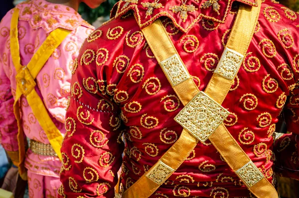 Wat Svay Andet 'de geleneksel Lakhon Khol maskeli dans töreni kostümü Kandal Eyaleti Kamboçya' da bulunan UNESCO Manevi Kültür Mirası sahasında