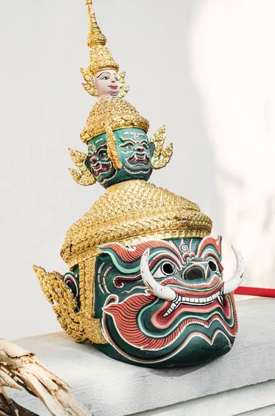Traditionelle Lakhon Khol Maskentanzzeremonie Kostüm Wat Svay Andet Unesco Immaterielles — Stockfoto