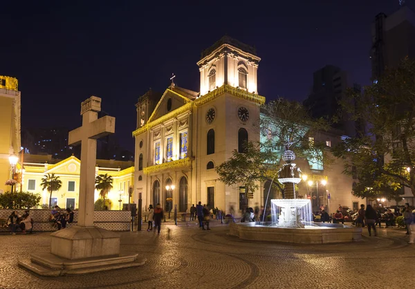 Gamla portugisiska koloniala kyrka i Macao macao Kina — Stockfoto