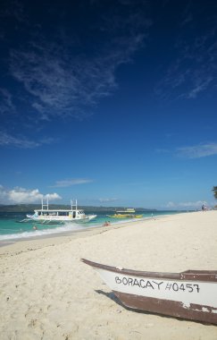 Puka tropikal Cennet plaj boracay Filipinler
