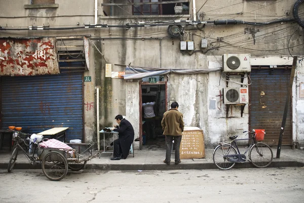 Straat eten stal in shanghai china — Stockfoto