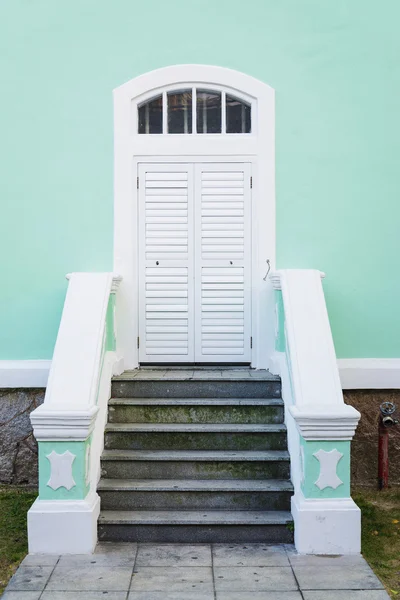 Mansão arquitetura colonial portuguesa em macau china — Fotografia de Stock