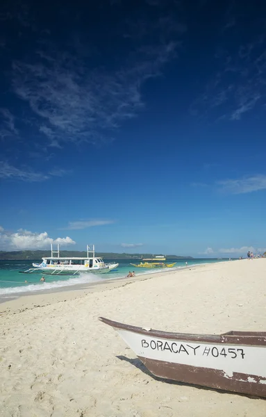 Puka pláž tropický ráj v boracay island Filipíny — Stock fotografie