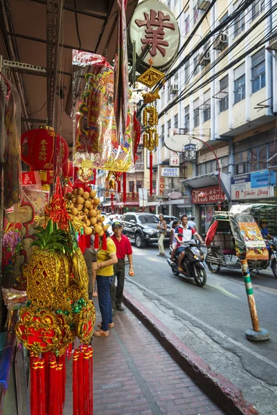 Kinesisk butik i chinatown manila Filippinerna — Stockfoto