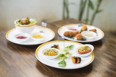 Fransız brittany füzyon tapas yemek başlayanlar karışık 