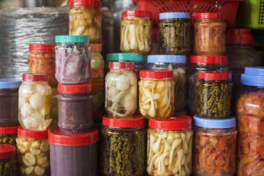 Kamboçya kep Asya tarzı turşu market