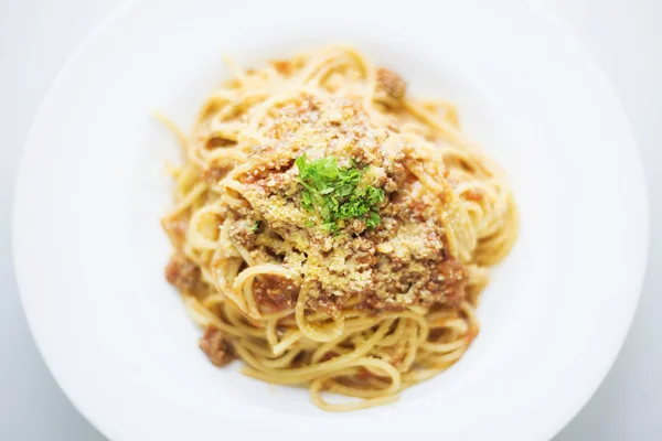 Famoso classico italiano 4beef bolognese spaghetti alla bolognese — Foto Stock