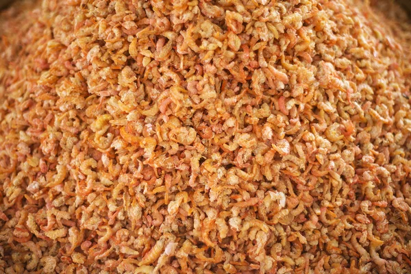 Asian dried shrimp in kep market cambodia — Stock Photo, Image