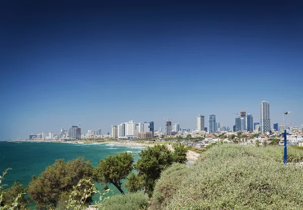 Central tel aviv skyline en Israël — Photo