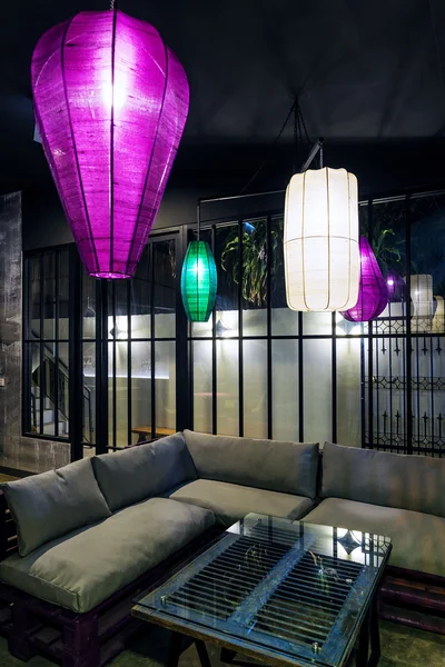 Moderne industriel contemporain restaurant design d'intérieur — Photo