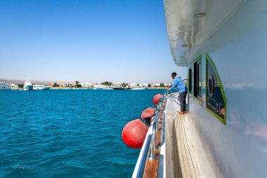 El Gouna 'daki tekne Kızıl Deniz Mısır Kuzey Afrika