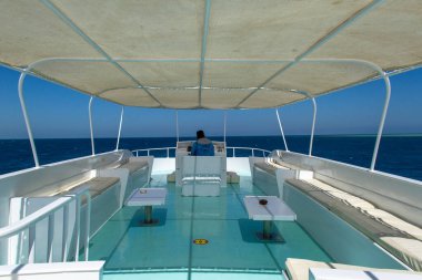 El Gouna 'daki tekne Kızıl Deniz Mısır Kuzey Afrika