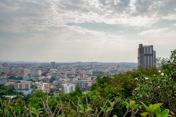 Vista Miradouro Pattaya Desde Pratumnak Hill Pattaya Skyline Cidade Chonburi — Fotografia de Stock