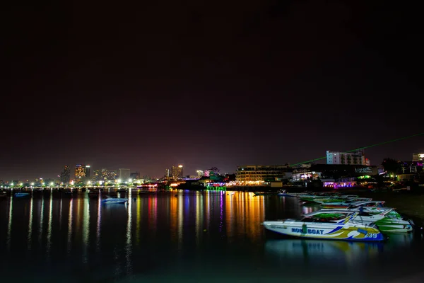 Pattaya Tajlandia Stycznia 2019 Statki Promy Zatoce Pattaya City Marina Obrazek Stockowy