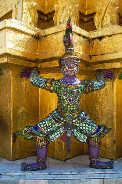 Bangkok Thailand Janeiro 2019 Estátua Guardião Demônio Wat Phra Kaew — Fotografia de Stock