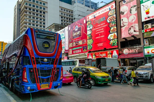 Bangkok Tailândia Janeiro 2019 Vista Rua Bangkok Tailândia Através Dos — Fotografia de Stock