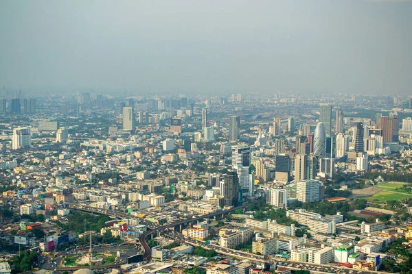 Bangkok Thailand Januari 2019 Hoge Hoek Uitzicht Stedelijke Skyline Het — Stockfoto