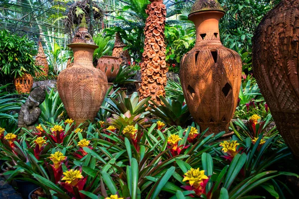 Ceramika Dekoracji Ogrodzie Nong Nooch Tropikalny Ogród Botaniczny Pattaya Tajlandia — Zdjęcie stockowe