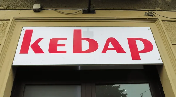 Σημάδι κατάστημα kebap — Φωτογραφία Αρχείου