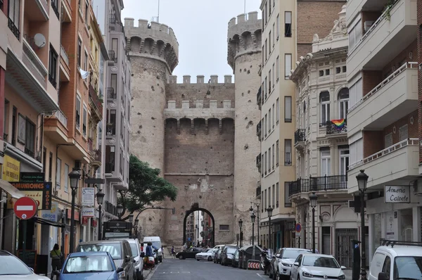 Torres de Quart (tj. kvart věže) ve Valencii — Stock fotografie