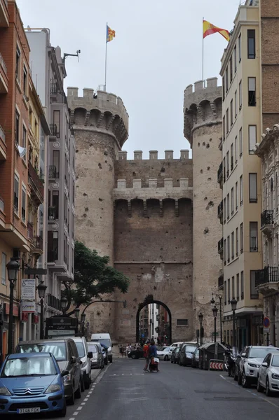 Torres de Quart (som betyder Quart towers) i Valencia — Stockfoto