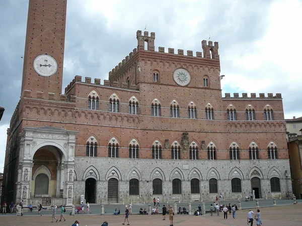 锡耶纳的Piazza del Campo — 图库照片