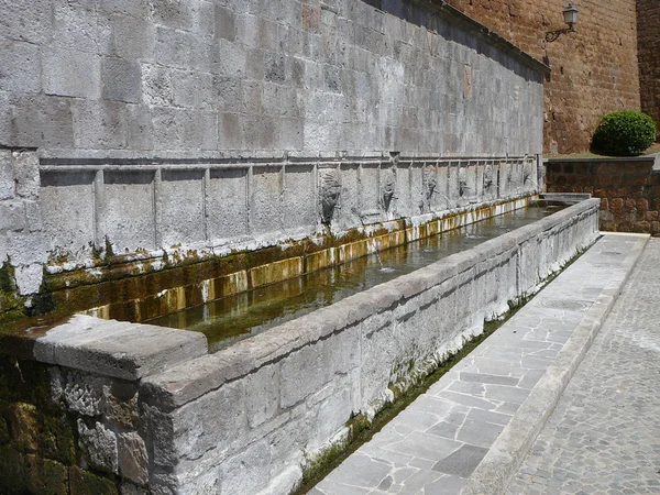 Fontana delle 7 cannelle in Tuscania — Foto Stock