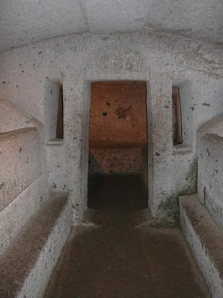 Etruskiej nekropolii Banditaccia w Cerveteri — Zdjęcie stockowe