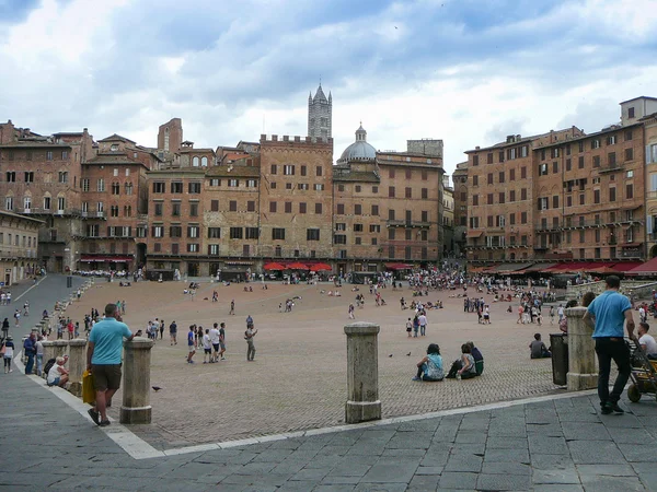 Piazza del Campo en Siena —  Fotos de Stock
